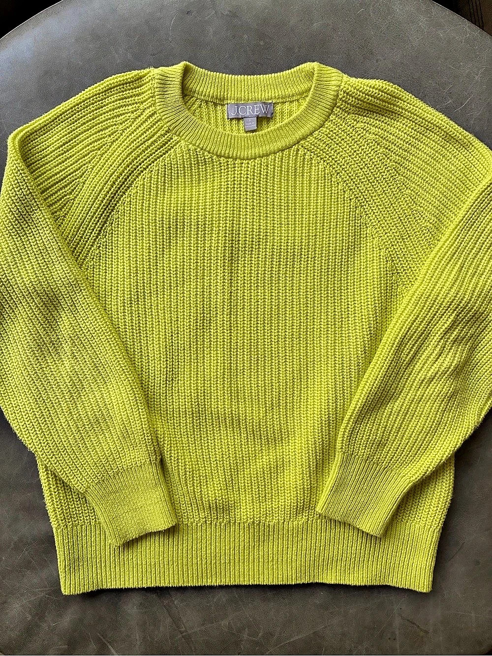J.Crew Cotton Crewneck Sweater in Green Size Small Like New
